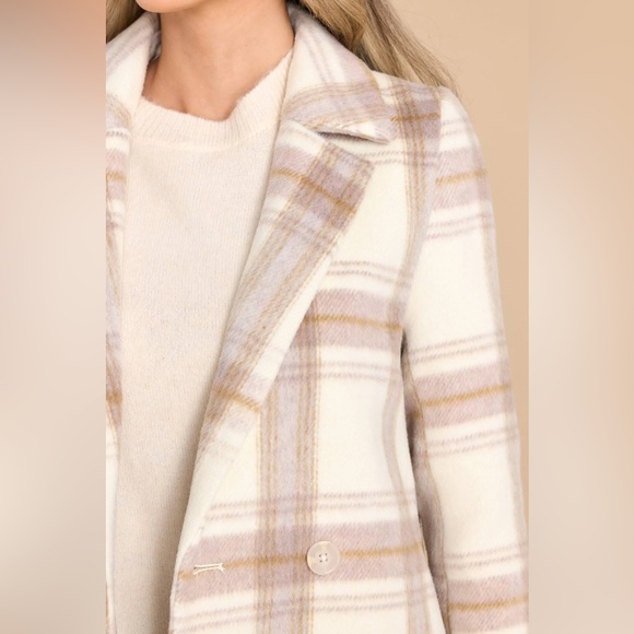 MINKPINK Iris Coat in Cream & Multi - Picture 4 of 6
